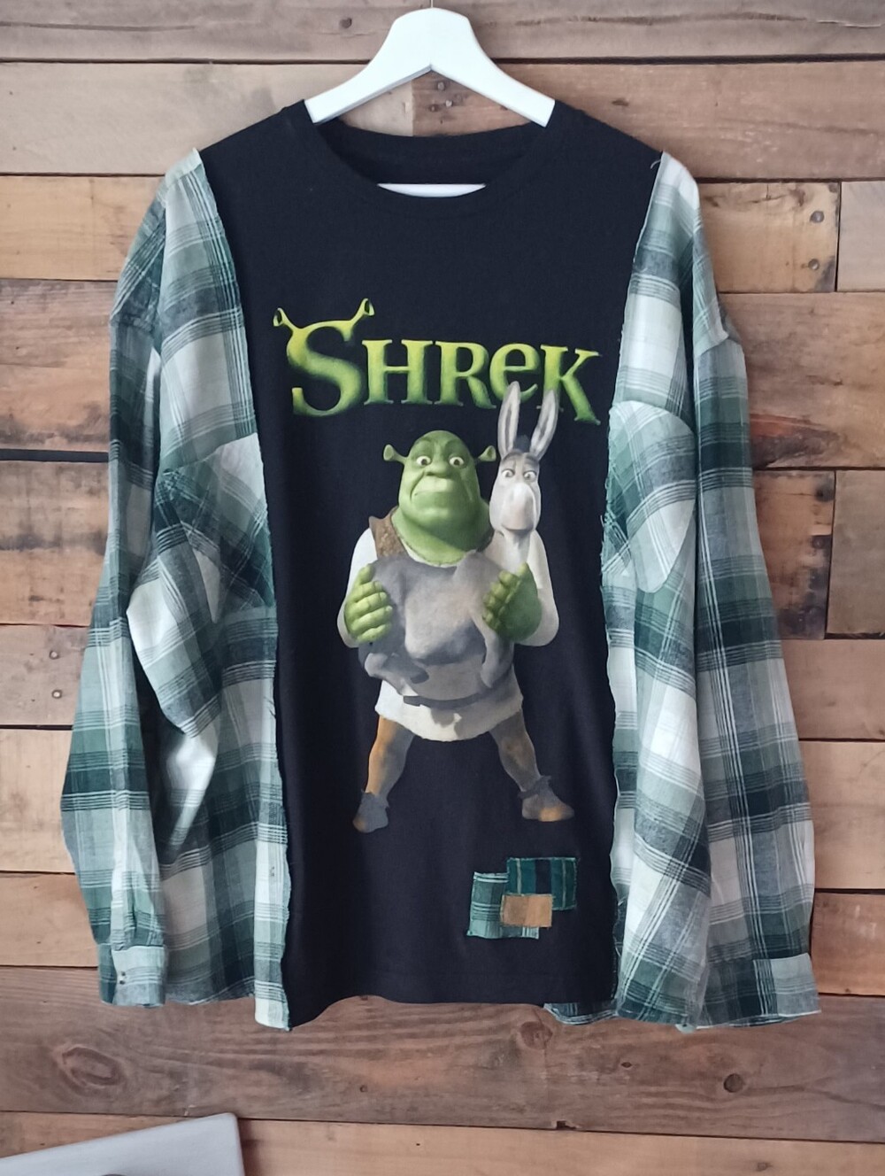Upcycled Shrek Graphic  T-shirt
